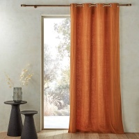 Штора Из стираного льна на подкладке с люверсами Private 140 x 220 см бежевый AM.PM  фото, kupilegko.ru